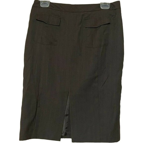 Merona Straight & Pencil Striped Skirt w/Slits and Lining Women's Size 6 - Picture 2 of 10